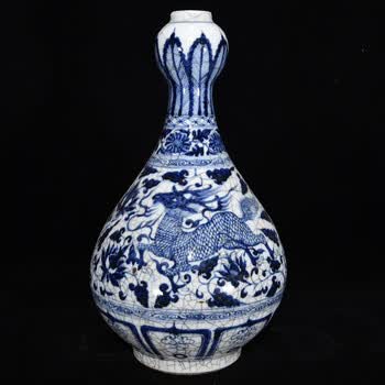 中国　飛青磁　蒜口瓶　在銘　V　7110 飛青磁大瓶 文化遺産オンライン