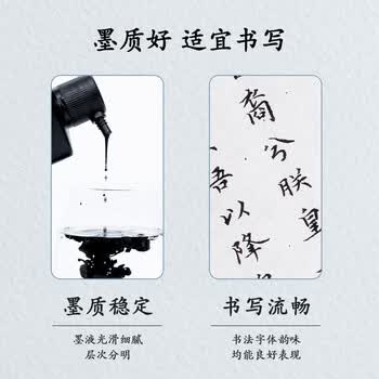 得力（deli）250ml特质浓墨 文房书法国画绘画 大中小楷毛笔书画字帖礼物 精品墨水墨汁 淡墨香款开学用品