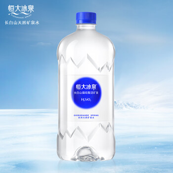 恒大冰泉长白山天然偏硅酸矿泉水 1L*12【热门商品】