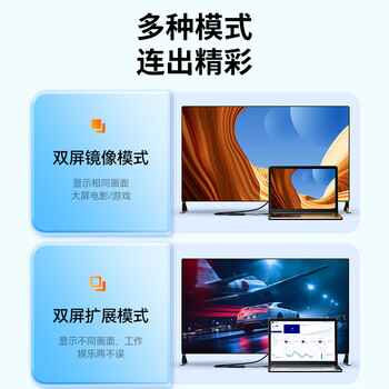 胜为 Type-C转HDMI转换线器USB-C转HDMI4K转接苹果17/16/15/MacBook华为P60手机连电视投屏线ACH1015G 胜为 Type-C转HDMI转换线器USB-C转HDMI4K转接苹果17/16/15/MacBook华为P60手机连电视投屏线ACH1015G