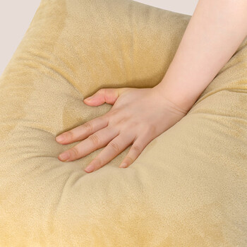 京东京造棉花糖抱枕 超柔棉棉绒沙发床头客厅办公室腰靠枕垫 黄色45x45cm