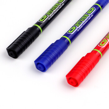 宝克（BAOKE）MP2915 粗细双头多用油性勾线笔记号笔 会议笔签字笔马克笔红色12支/盒