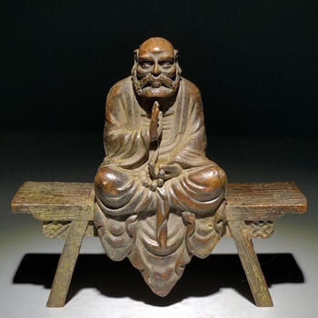 仏教美術 銅製仏像 沈思達磨祖師像 応接間 茶室 書斎 装飾品 工芸品 置物 达摩祖师像品牌及商品- 京东