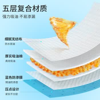 美丽雅油烟机吸油纸棉条90cm*10cm*20条加厚装油槽通用升级覆膜防油垫纸