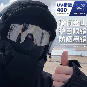 利瑞芬骑行眼镜男偏光户外运动登山雪地墨镜防风护目镜款眼睛x1黑框白