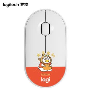 罗技（Logitech）LOGITECH PEBBLE鼠标 无线蓝牙鼠标 办公静音鼠标 鼠标对称手型 鹅卵石造型 小刘鸭大吉大利