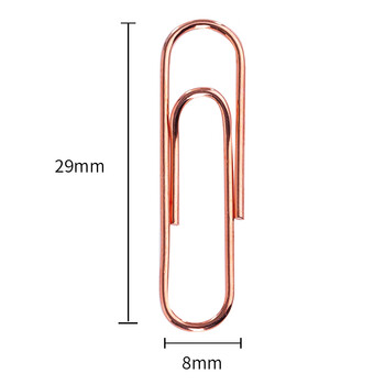 得力（deli）(deli)玫瑰金回形针 3#金属曲别针 29mm 办公用品 资料收纳整理 100枚/盒 78510 