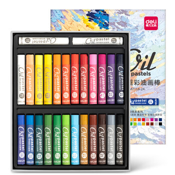 得力(deli)24色重彩油画棒专业美术油性色粉棒儿童画画蜡笔套装绘画油彩棒女孩儿童热门商品 得力(deli)24色重彩油画棒专业美术油性色粉棒儿童画画蜡笔套装绘画油彩棒女孩儿童热门商品