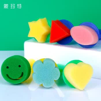 蒙玛特儿童套含长柄滚筒刷海绵棒水粉手指画颜料画刷套装CYHJ24j-XZY23速写马克笔绘画美育工具