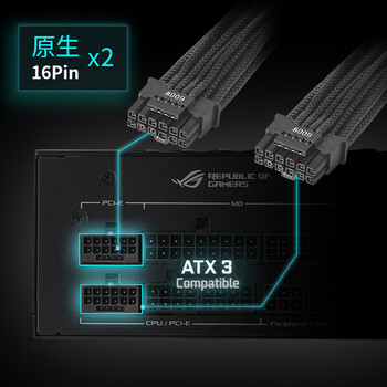 华硕ROG LOKI洛基1200W SFX-L电源 ATX3/双16PIN供电/日系电容/钛金认证/适配50系显卡