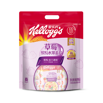 家乐氏谷兰诺拉草莓缤纷水果麦片独立小包装谷物脆早餐下午茶零食420g 家乐氏谷兰诺拉草莓缤纷水果麦片独立小包装谷物脆早餐下午茶零食420g