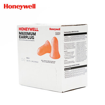 霍尼韦尔（Honeywell）耳塞200副抗噪防噪音睡眠隔音工作睡觉工厂车间家庭大包装MAX-1