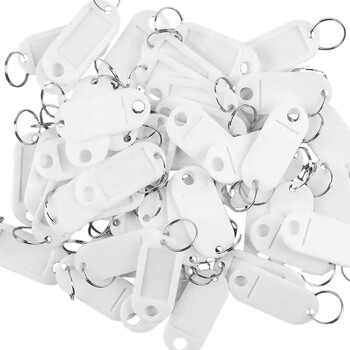 得印钥匙牌钥匙标签贴钥匙圈钥匙扣链3241分类标记办公钥匙吊牌贴办公文具白色50个/盒