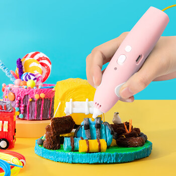 得力(deli)3D打印笔无线低温绘画笔启蒙玩具涂鸦笔手工DIY套装毕业儿童节生日礼物女孩(附5色耗材)粉 得力(deli)3D打印笔无线低温绘画笔启蒙玩具涂鸦笔手工DIY套装毕业儿童节生日礼物女孩(附5色耗材)粉