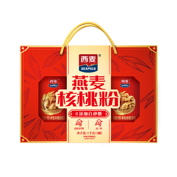 西麦燕麦片核桃粉礼盒1000g五谷代餐粉营养早餐重阳送礼佳品