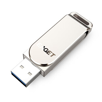 忆捷（EAGET）F60 USB3.0 U盘 高速全金属360度旋转车载优盘网红音乐盘 32GB 商用