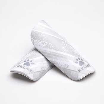 卡尔美（KELME）足球护腿板比赛训练护小腿减震加厚插板专业护具 白灰 M