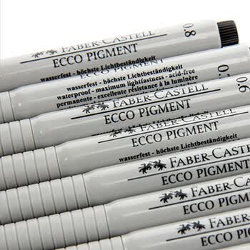 辉柏嘉（Faber-castell）针管笔绘图笔0.8mm油性勾线笔学生美术绘画描边设计黑色单支装166899