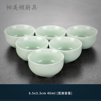中国宋代青瓷盖碗，茶器。 天青汝窑盖碗｜高档正品开片汝瓷茶碗茶盅三才碗泡茶杯功夫茶具