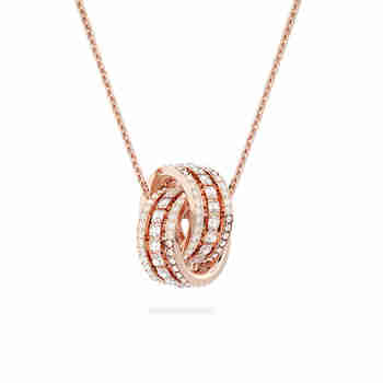 施华洛世奇（SWAROVSKI）【品牌直供】交错圆圈项链女 女士项链生日礼物 5419853