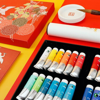 马利 春绛万物专业高级中国画颜料 博物馆级矿物质 古法工艺 弥久如新 生赭 9ml支 5支装盒