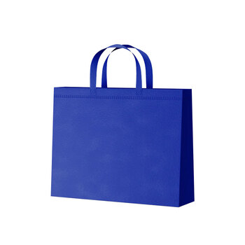 四万公里 无纺布袋子手提袋 横款大号40*30*10 10个装 蓝色