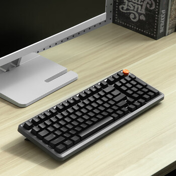 联想（Lenovo）MK9机械键盘有线红轴键盘游戏键盘 GASKET结构98配列单光 音量旋钮键线分离 家用游戏键盘 曜石黑