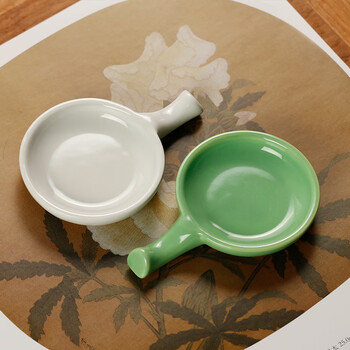 【全网低价】弘梅精品4寸陶瓷绿色墨碟 陶瓷笔架水碟小砚台 文房四宝多功能笔搁笔置毛笔架子 【全网低价】弘梅精品4寸陶瓷绿色墨碟 陶瓷笔架水碟小砚台 文房四宝多功能笔搁笔置毛笔架子