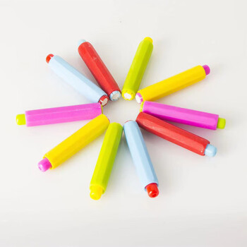 御杰YUJA六角白色彩色粉笔套装儿童无尘无毒粉笔涂鸦笔教师教学黑板报专用笔京东自营厂家京东仓库直发