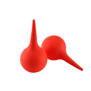 弋科仪（YIKEYI）橡胶pvc洗耳球皮老虎中号吸耳球吹气球清洁球红色60毫升2个