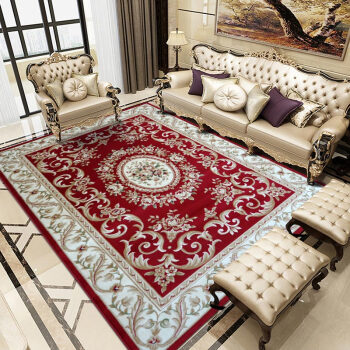 东升欧式法式古典客厅沙发茶几地毯加厚高密不掉毛不起球易打理 N-4534BU 1.6X2.3米 客厅卧室地毯
