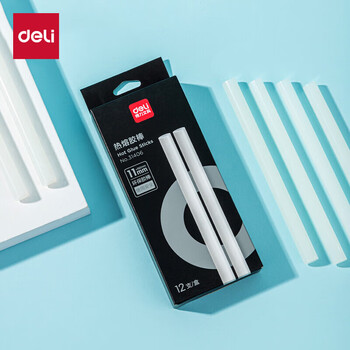 得力(deli)12支装热熔胶棒11mm适用儿童家用手工制作DIY生日开学礼物材料热熔胶枪热融高粘胶条白色 得力(deli)12支装热熔胶棒11mm适用儿童家用手工制作DIY生日开学礼物材料热熔胶枪热融高粘胶条白色