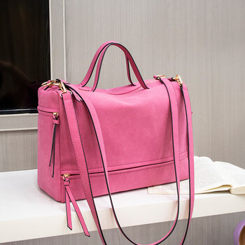 酷奇袋鼠kuqidaishu牛女士单肩包韩版时尚手提女包pu单肩包多拉链磨砂