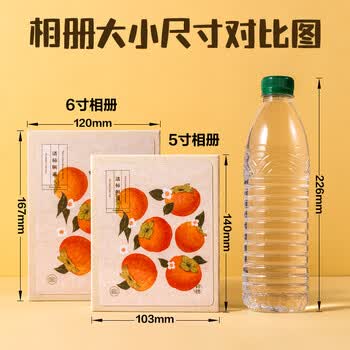 得力（deli）相册影集 5寸（100*137.5mm）100入家庭相册情侣旅行相册本纪念册儿童成长记录册 橙子款PQ856