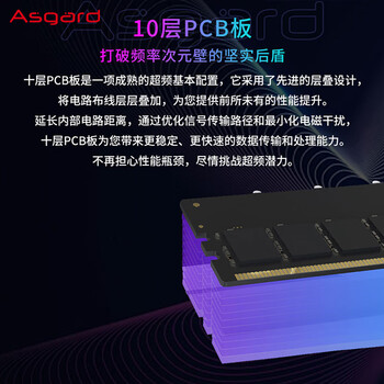 阿斯加特（Asgard）32GB(16GBx2) DDR5 6000 台式机内存条 女武神·瓦尔基里II代 RGB灯条 海力士M-die CL30 极夜黑