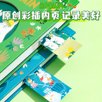 MASMARCU晨光文具姆明A6笔记本本子硬壳精装本ins高颜值学生笔记本横线内页96页蓝色款QJ000822开学必备