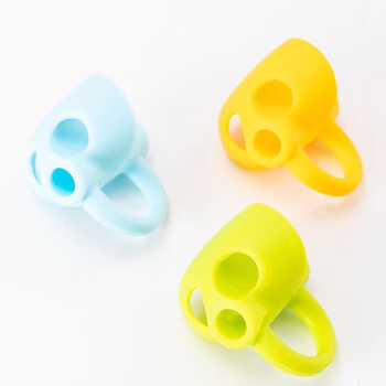 得力3个硅胶握笔护套 元旦礼物抑菌铅笔套 幼儿园小学生握姿矫正器 宝宝写字姿势纠正器生日礼物