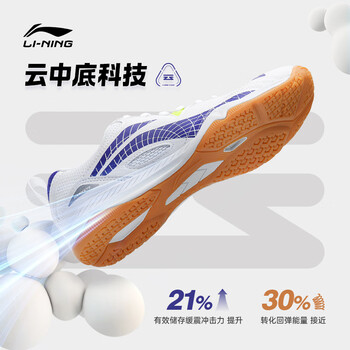 李宁（LI-NING）乒乓球鞋男女同款羽毛球鞋鹰眼2.0比赛训练运动鞋 40 
