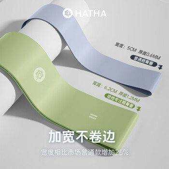 哈他 专业瑜伽翘臀圈弹力圈 健身练臀蜜桃臀 硅胶阻力带不卷边25磅