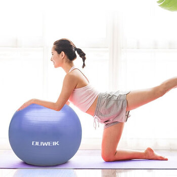 杜威克瑜伽球加厚防滑弹力成人健身球专业平衡核心训练 蓝色55cm