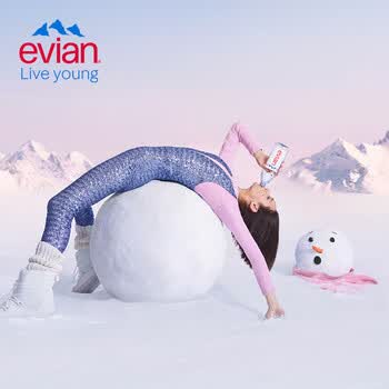 依云（evian）法国原装进口 依云矿泉水饮用水 330ml*6瓶 尝鲜装