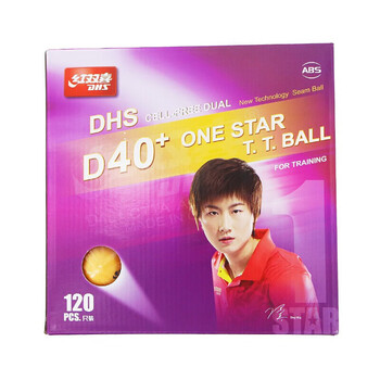 红双喜DHS红双喜赛顶黄一星训练乒乓球大包装120只装