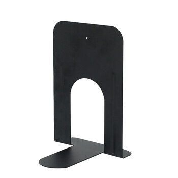 得印6.6英寸(高16.8cm)金属铁书立架书挡书夹8048办公书靠书架夹挡书板黑色2片/付