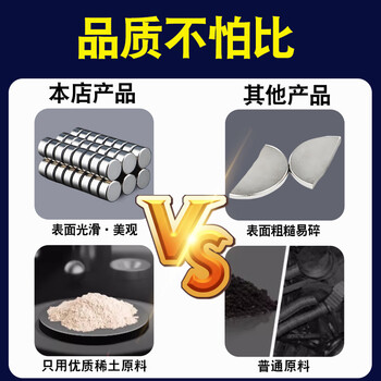 智钻 【超级爆款】强力磁铁 强磁吸铁石超强吸力圆形汝铷钕铁硼磁铁贴片小磁石磁钢 D15x3毫米（10个）