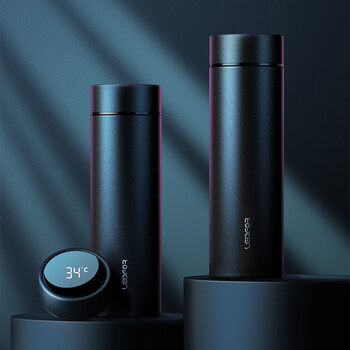 雷德夫（LEIDFOR）T26 纯钛保温杯磨砂黑色380ml 男士商务泡茶开学礼物 礼盒款