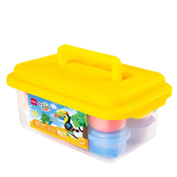 得力（deli）(deli)12色超轻粘土 玩具黏土彩泥橡皮泥 美术手工DIY太空沙工具箱易收纳生日毕业礼物