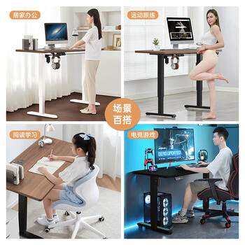 迪普顿(DIOUDUN)电动智能升降电脑桌家用学习办公桌升降台100*60奶白色 迪普顿(DIOUDUN)电动智能升降电脑桌家用学习办公桌升降台100*60奶白色