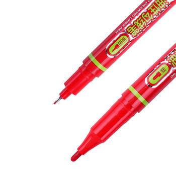 宝克（BAOKE）MP2915 粗细双头多用油性勾线笔记号笔 会议笔签字笔马克笔红色12支/盒