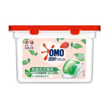 奥妙(OMO) 洗衣凝珠 自然工坊白茶100颗(400g*2盒) 浓缩洗衣球 去污留香 奥妙(OMO) 洗衣凝珠 自然工坊白茶100颗(400g*2盒) 浓缩洗衣球 去污留香