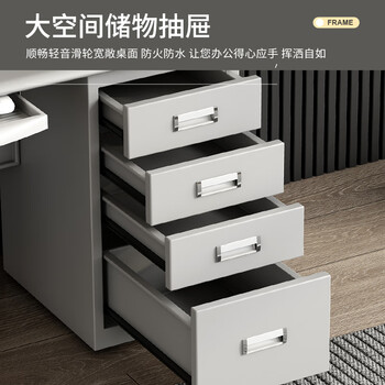 义利德加厚钢制电脑桌办公桌职员桌财务桌工作台四抽办公桌1.4米 义利德加厚钢制电脑桌办公桌职员桌财务桌工作台四抽办公桌1.4米